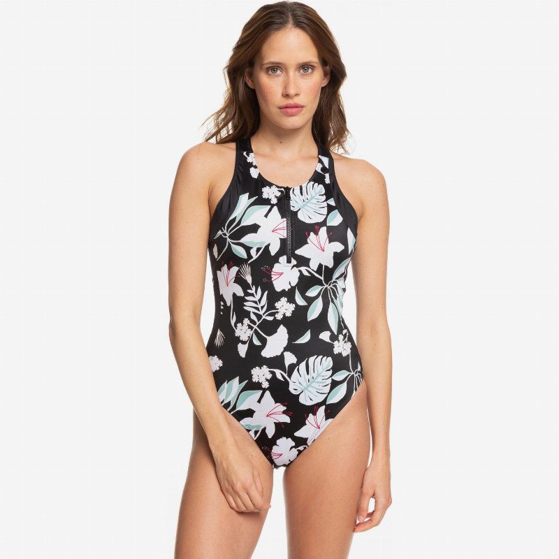 ROXY Fitness - One-Piece Swimsuit for Women - White - Roxy