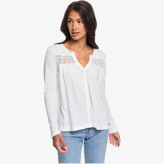 Follow The Sea Level - Long Sleeve Top for Women - White - Roxy