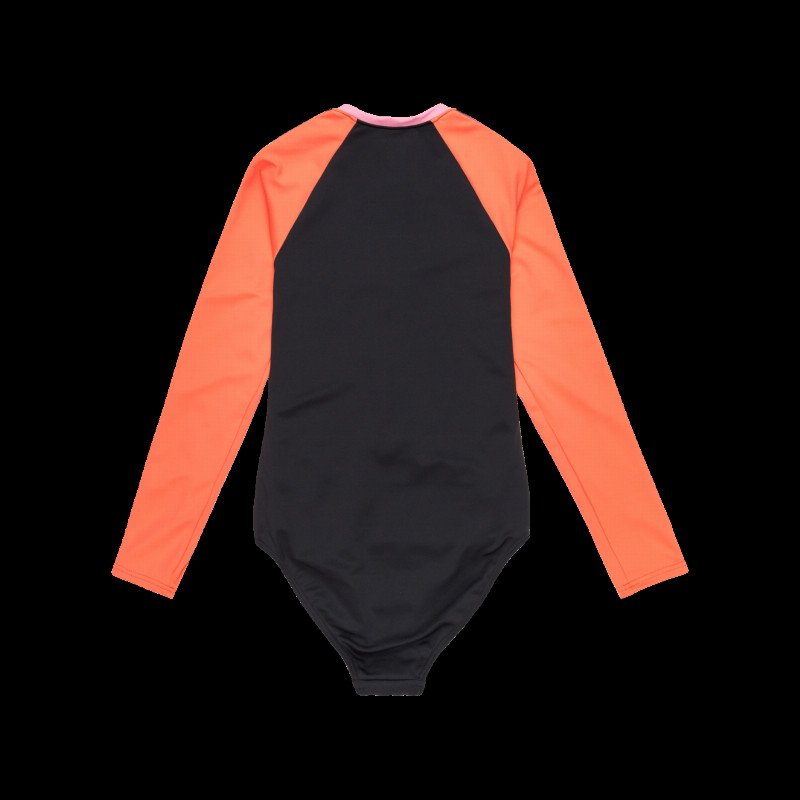Girls Colourblock Onesie Swimsuit in Anthracite