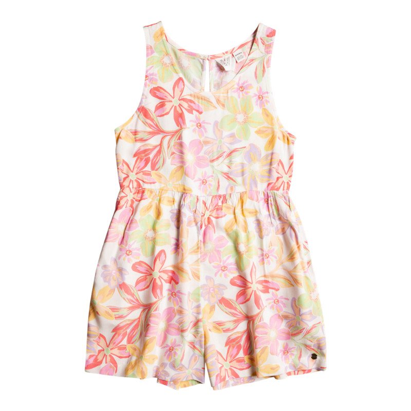 Girls In The Mountain Romper in Snow White Bayside Blooms