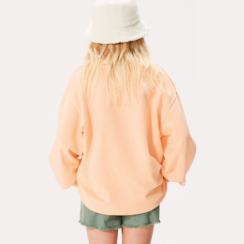 Girls Lineup Sweatshirt in Peach Parfait