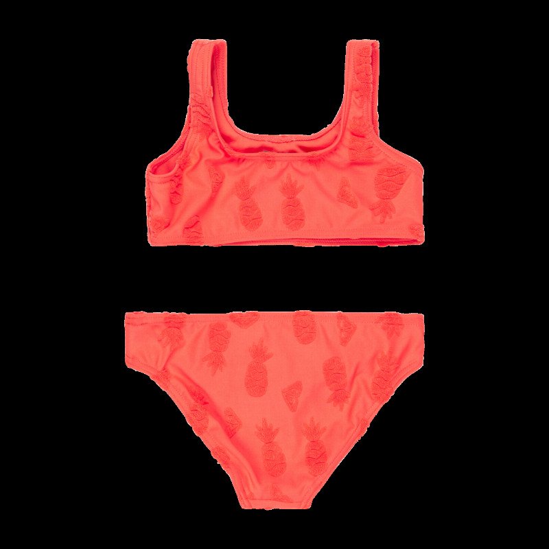 Girls Pineapple Pop Bralette Bikini Set in Emberglow Pineapple Teenie