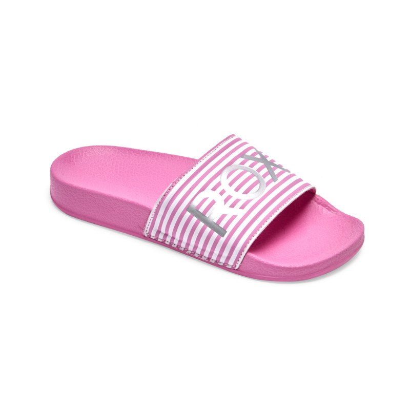 Roxy Girls Slippy II Sliders - Fuchsia - UK 4 (EU 37)