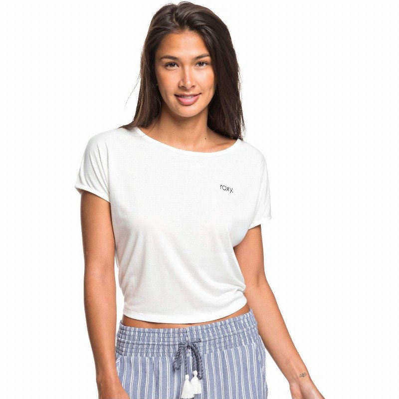 Happy Memories - Cropped Tie-Back T-Shirt for Women