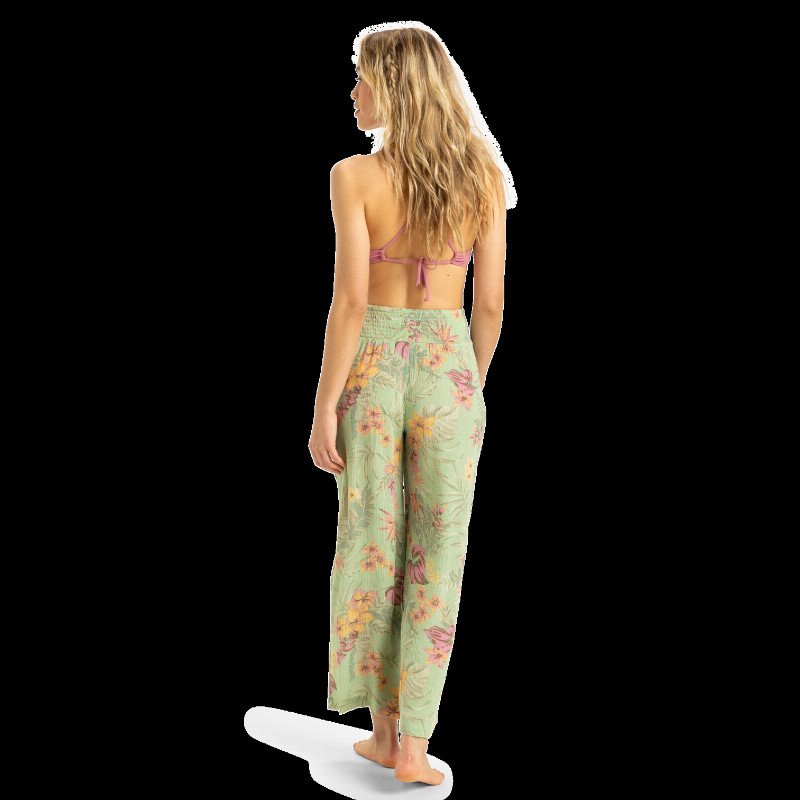 Into The Sun Beach Trousers in Foam Green Coastal