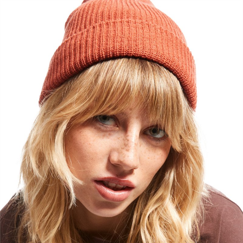 Roxy Island Fox Beanie - Cedar Wood