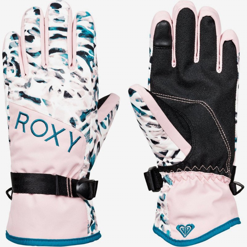 ROXY Jetty - Snowboard/Ski Gloves for Girls 8-16 - White - Roxy