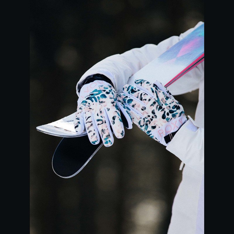 ROXY Jetty - Snowboard/Ski Gloves for Women - White - Roxy