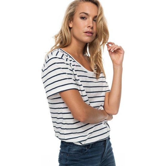 JUST SIMPLE STRIPE - T-SHIRT FOR WOMEN WHITE