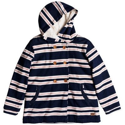 KEEP ON WAITING - BUTTON-UP HOODIE FOR GIRLS 8-16 BLUE