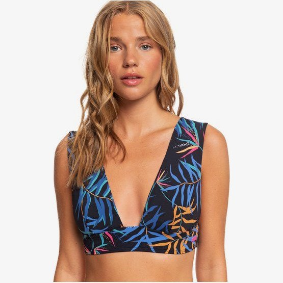 Lahaina Bay - Elongated Triangle Bikini Top for Women - Black - Roxy