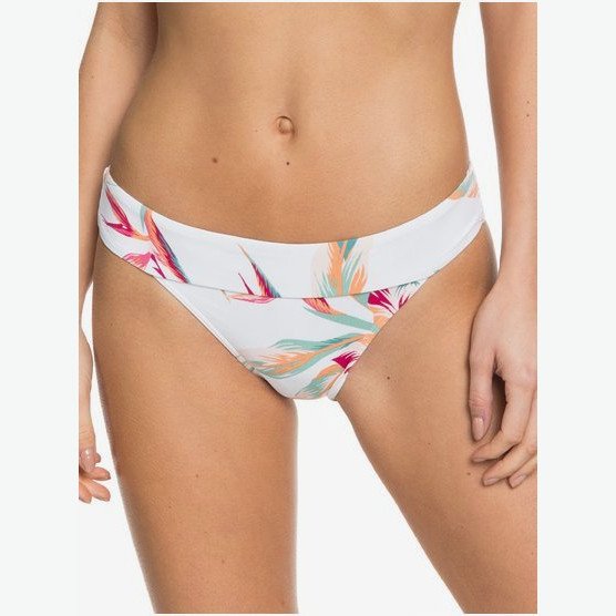 Lahaina Bay - Moderate Bikini Bottoms for Women - White - Roxy