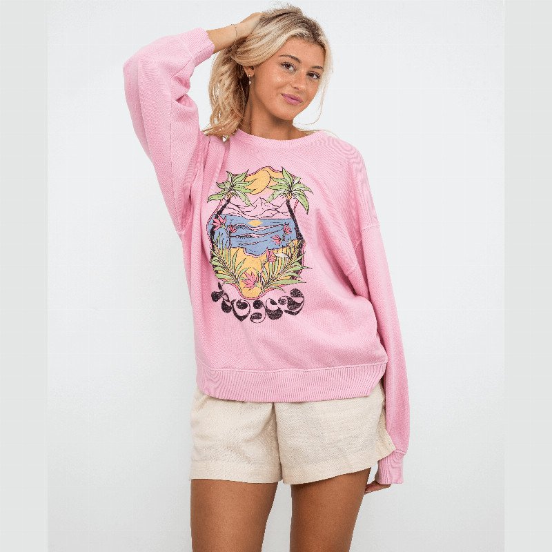 Lineup Terry Sweatshirt in Bleached Mauve