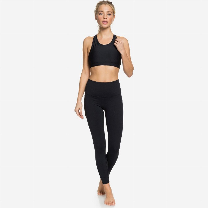 Lonely Baby - 7/8 High Waist Fitness Leggings for Women - Black - Roxy