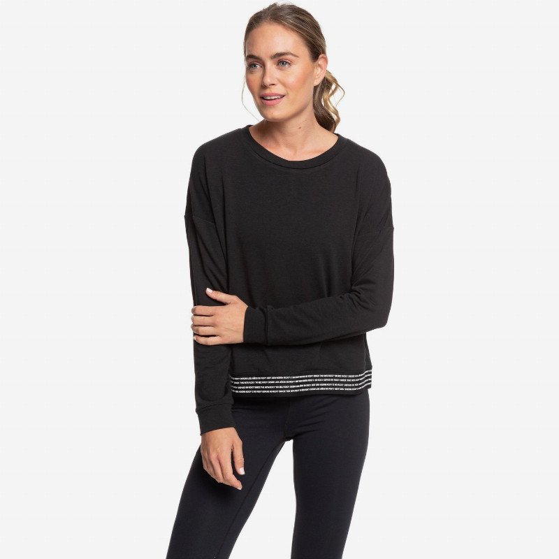 Lost In Time - Long Sleeve Sports Top for Women - Black - Roxy