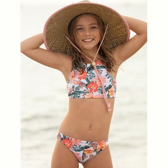 LOVE IS BIG - CROP TOP BIKINI SET FOR GIRLS 8-16 WHITE