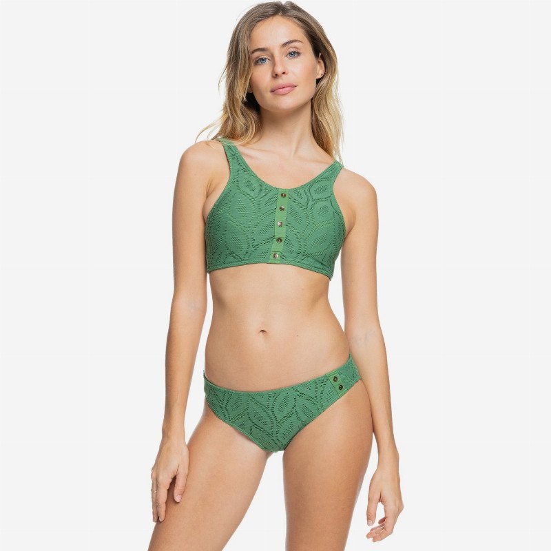 Love Song - Crop Top Bikini Set for Women - Green - Roxy