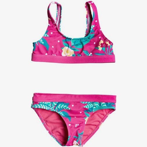 Magical Sea - Bralette Bikini Set for Girls 2-7 - Pink - Roxy