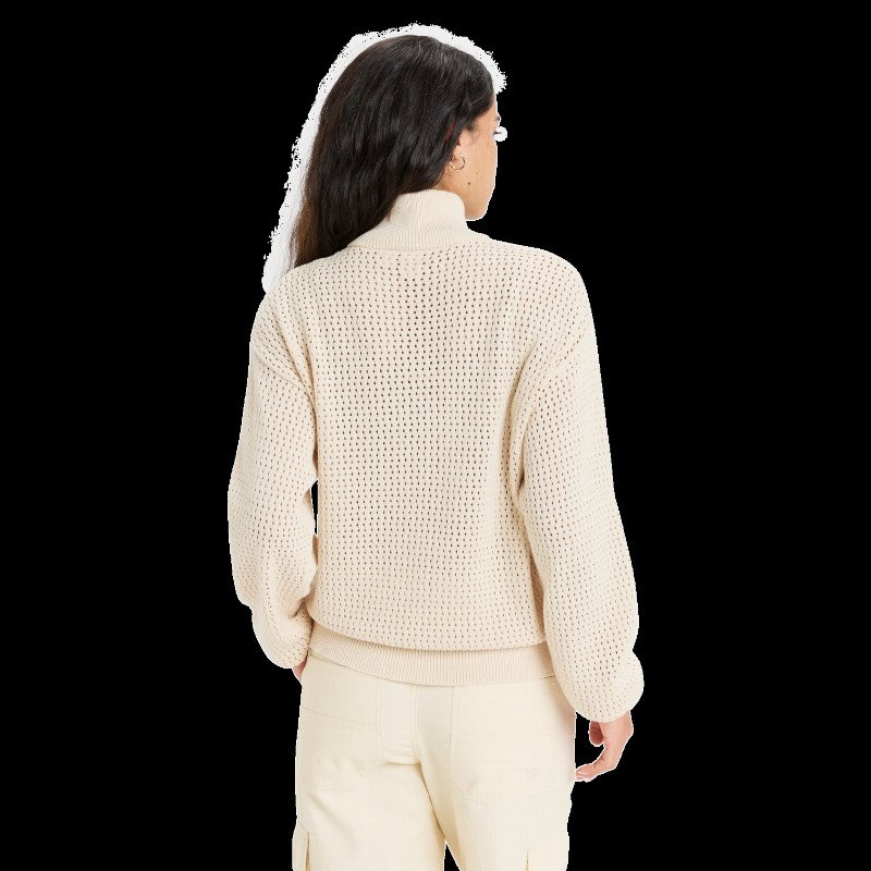 Memories Of Sun 1/2 Zip Sweatshirt in Parchment