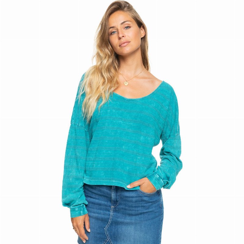 More Sunshine - Long Sleeve Top for Women - Blue - Roxy