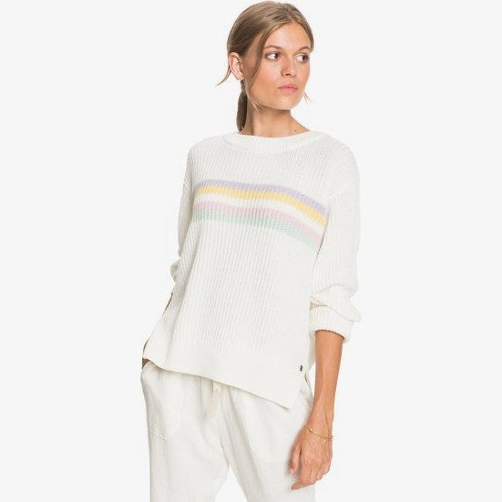 Morning Mood - Boxy Jumper for Women - White - Roxy