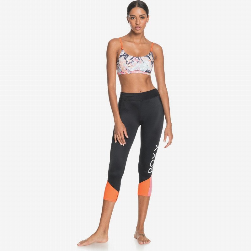 Myself In The Sea - Technical Capri Leggings for Women - Black - Roxy