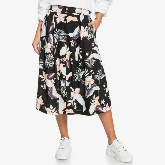 Night Time - Midi Skirt for Women - Black - Roxy