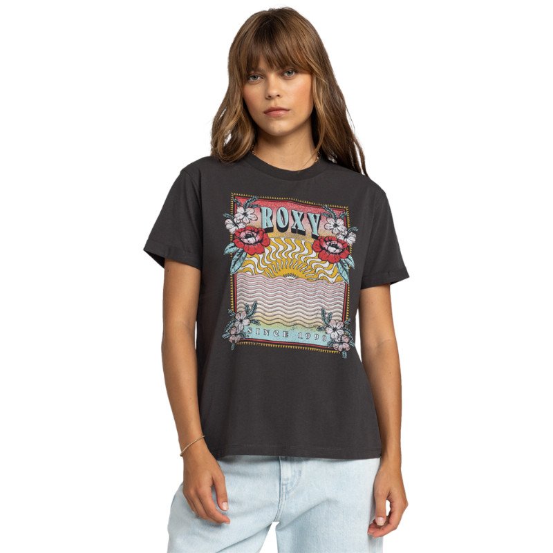 Roxy Noon Ocean T-Shirt - Anthracite