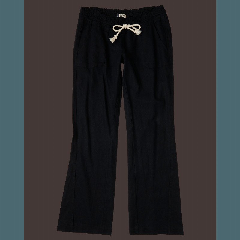 Oceanside Flared Trousers in True Black
