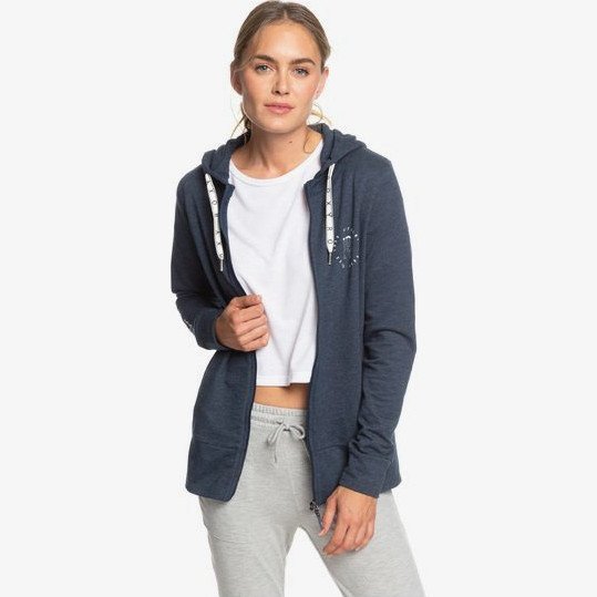 OUT IN LA B - ZIP-UP YOGA HOODIE FOR WOMEN BLUE