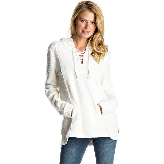 PEARLING - PONCHO HOODIE FOR WOMEN WHITE
