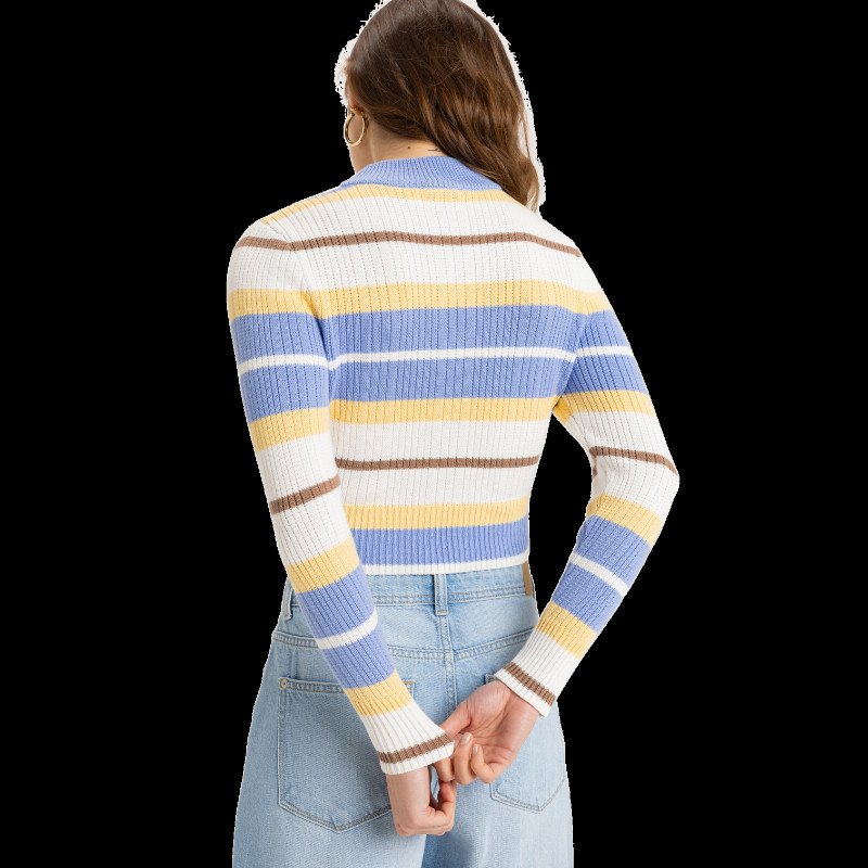 Playa Morning Jumper in Grapemist Playa Morning Stripe