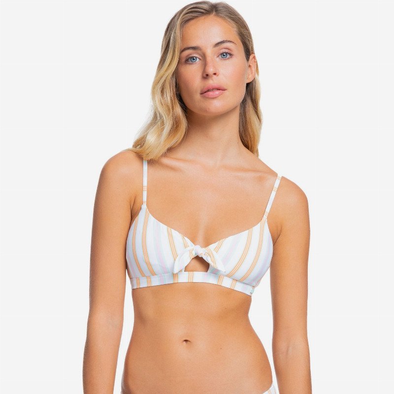 Printed Beach Classics - Athletic Bikini Top for Women - White - Roxy