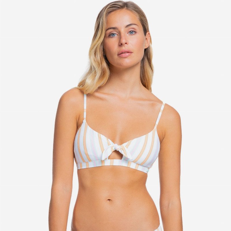 Printed Beach Classics - Athletic Bikini Top for Women - White - Roxy
