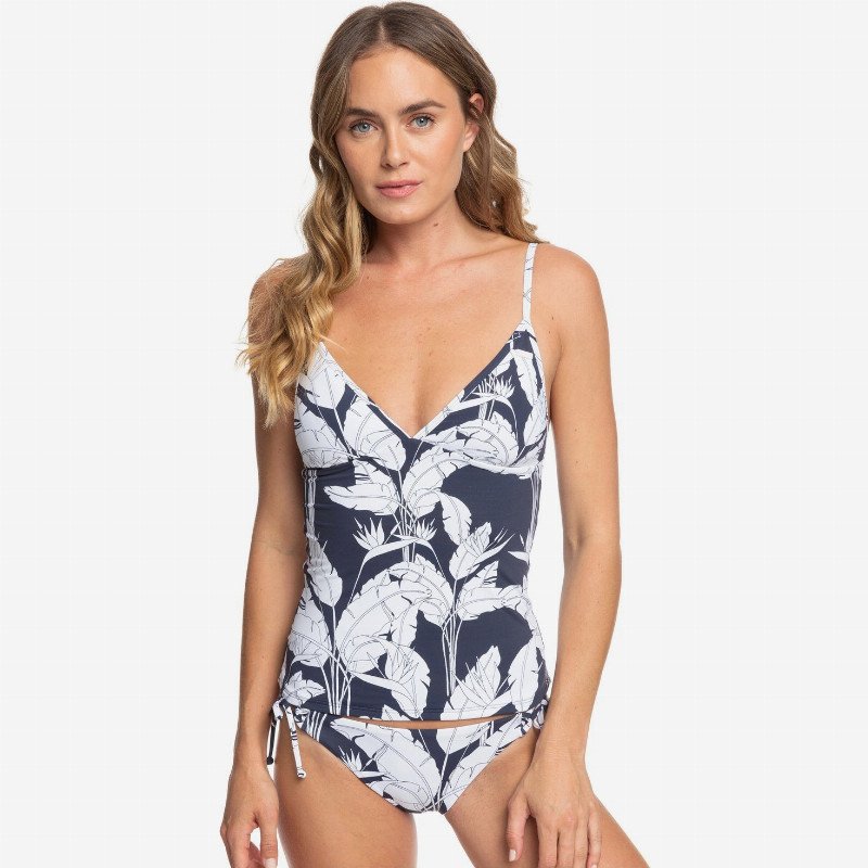 Printed Beach Classics - Tankini Bikini Top for Women - Blue - Roxy