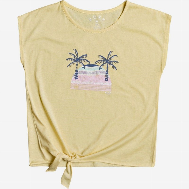 Pura Playa B - T-Shirt for Girls 4-16 - Yellow - Roxy
