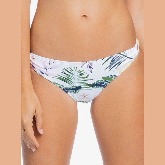 ROXY Bloom - Moderate Bikini Bottoms for Women - White - Roxy
