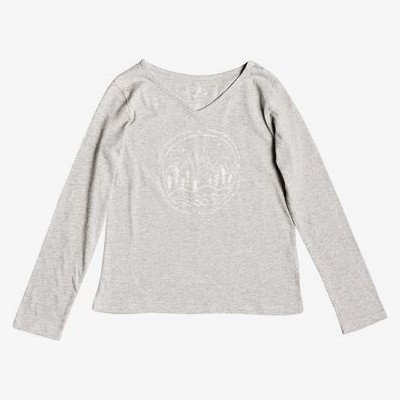 SAY SOMETHING - LONG SLEEVE TOP FOR GIRLS 8-16 GREY