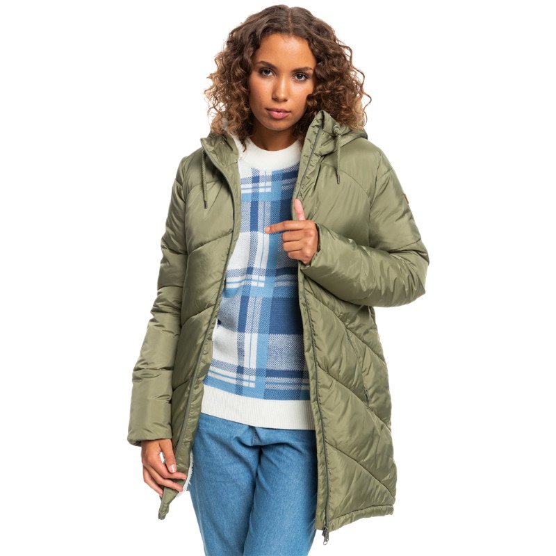 Roxy Storm Warning Jacket - Deep Lichen Green