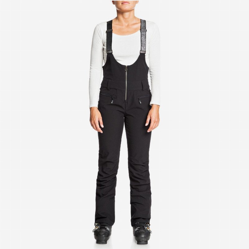 Summit - Shell Snow Bib Pants for Women - Black - Roxy