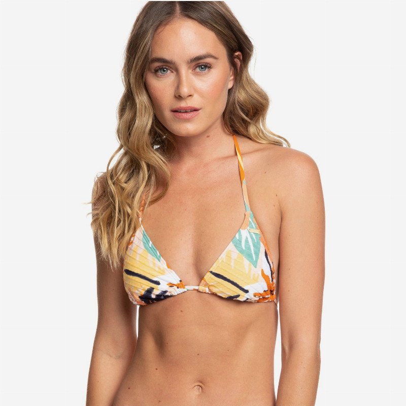 Swim The Sea - Tiki Tri Bikini Top for Women - Pink - Roxy