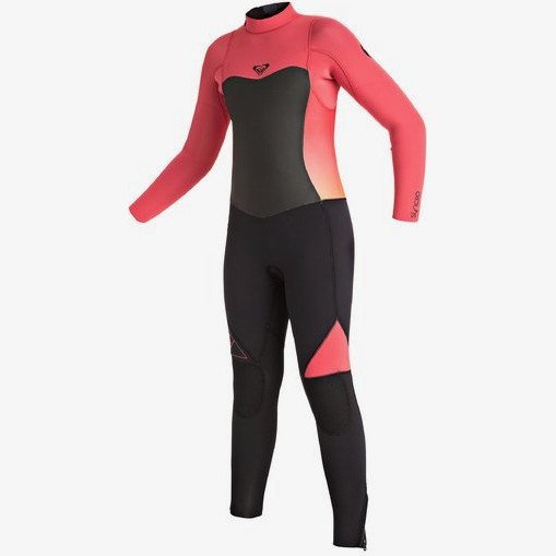 SYNCRO 4/3MM - BACK ZIP FULL WETSUIT FOR GIRLS PINK