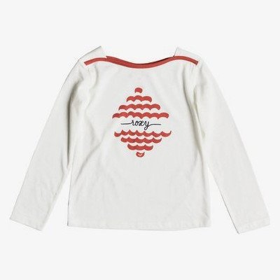 TAKE A BREATH - LONG SLEEVE TOP FOR GIRLS 2-7 WHITE