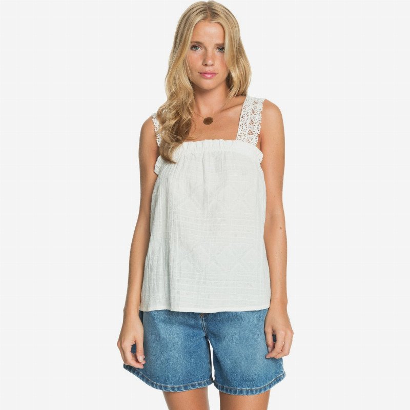 The Love Party - Strappy Vest Top for Women - White - Roxy