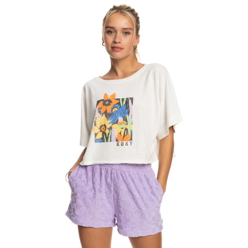 Roxy Tiki & Surf B T-Shirt - Snow White