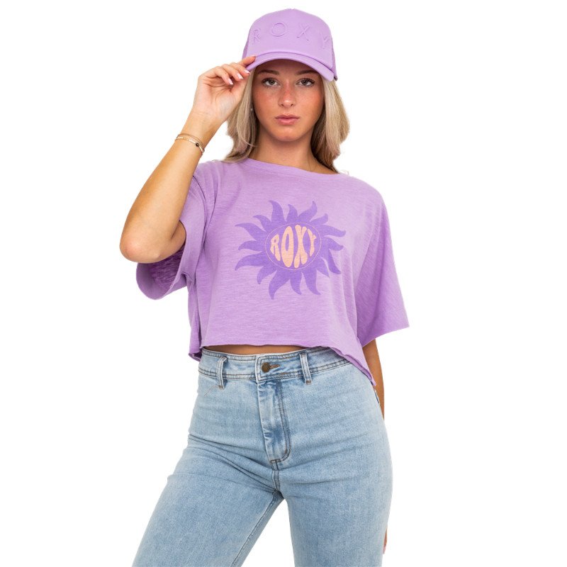 Roxy Tiki & Surf T-Shirt - Crocus Petal