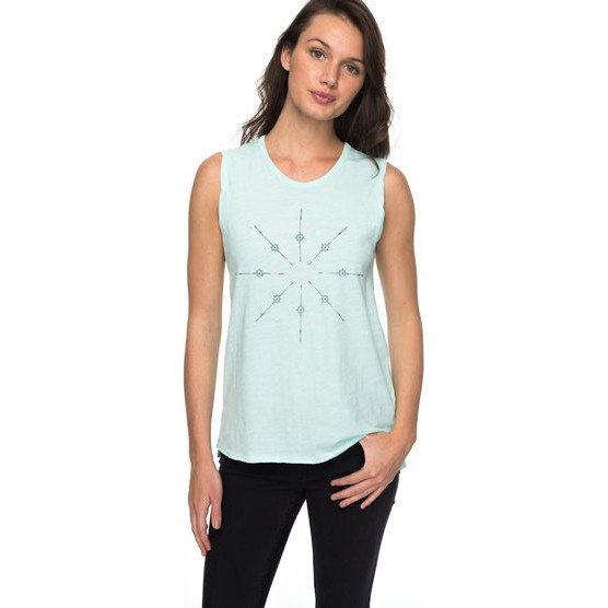 TIME FOR AN OTHER YEAR - SLEEVELESS T-SHIRT WOMEN BLUE