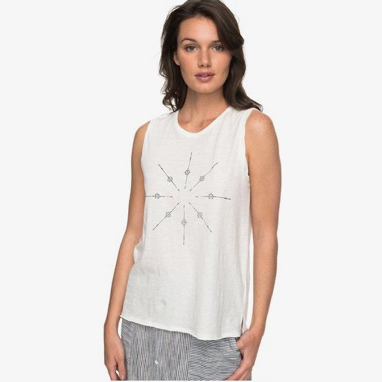 TIME FOR AN OTHER YEAR - SLEEVELESS T-SHIRT WOMEN WHITE