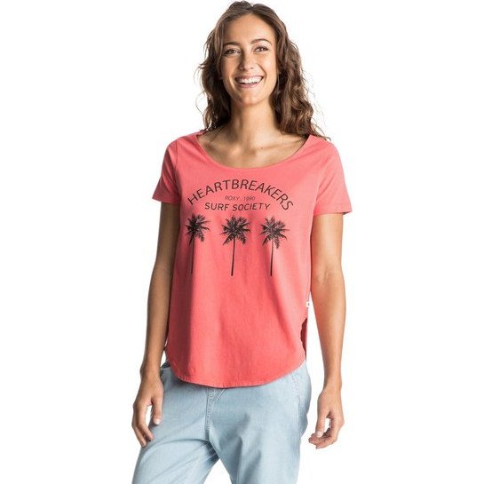 TULIP SIDE WASHED THIRD PALM - T-SHIRT FOR WOMEN PINK