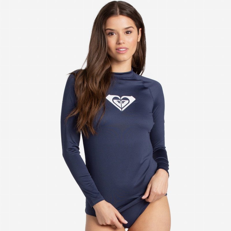 Whole Hearted - Long Sleeve UPF 50 Rash Vest for Women - Blue - Roxy